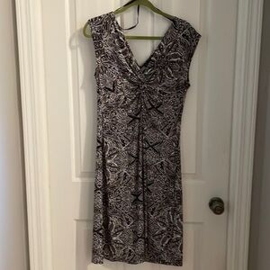 Blu Sage size Large Brown and White patterned dress